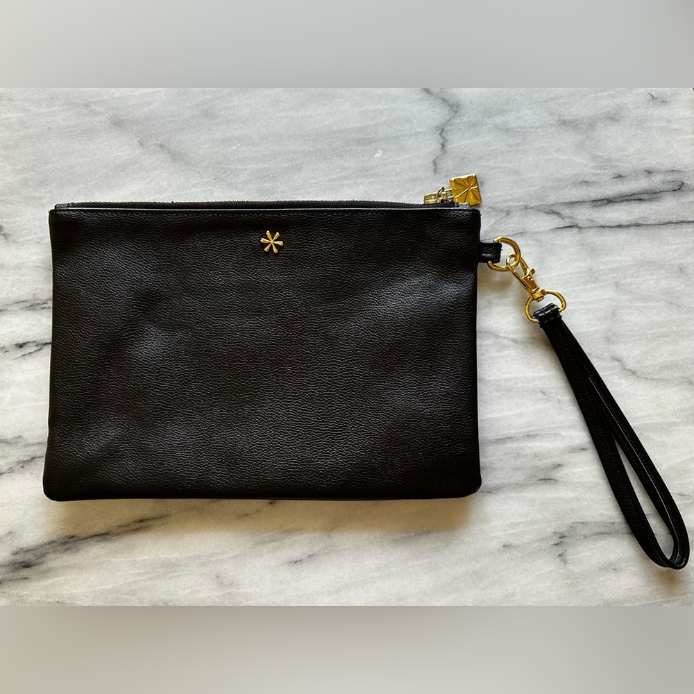 Erin Condren Black Clutch with Gold Accents
